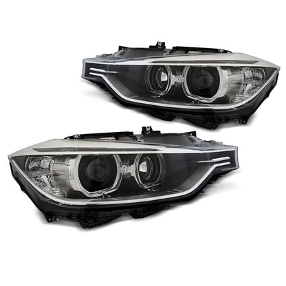 Scheinwerfer Angel Eyes LED Schwarz passend für BMW F30/F31 10.11 - 05.15