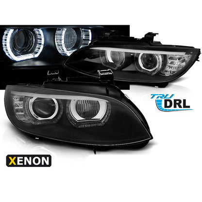 XENON Scheinwerfer Angel Eyes LED Schwarz AFS passend für BMW E92/E93 06-10