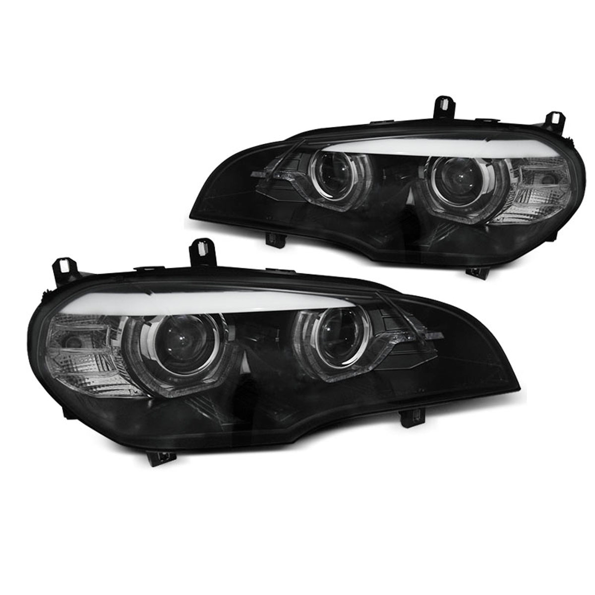 XENON Scheinwerfer Angel Eyes LED Tagfahrlicht Schwarz AFS passend für BMW X5 E70 07-10
