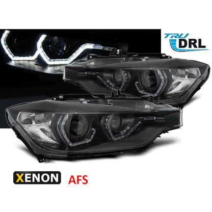 Xenon Scheinwerfer Angel Eyes LED DRL Schwarz AFS passend für BMW F30/F31 10.11 - 05.15