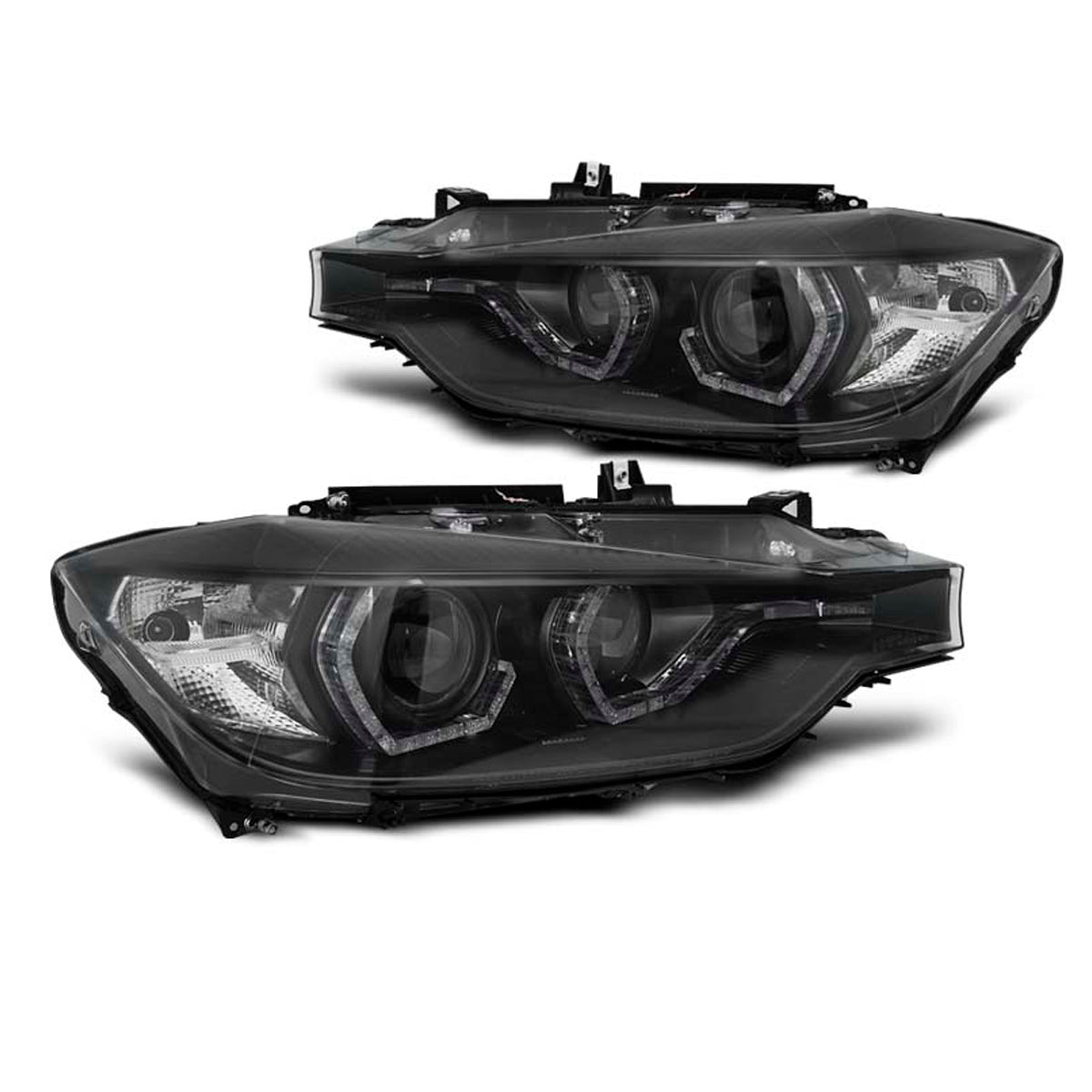 Xenon Scheinwerfer Angel Eyes LED DRL Schwarz AFS passend für BMW F30/F31 10.11 - 05.15
