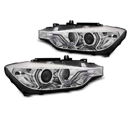 Scheinwerfer Angel Eyes LED DRL Chrom passend für BMW F30/F31 LCI 15-18