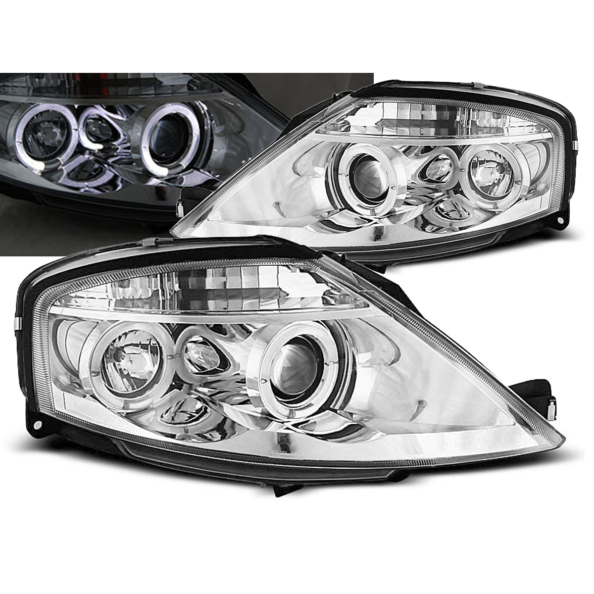 Scheinwerfer Citroën C3 03.02-09 Angel Eyes Chrom