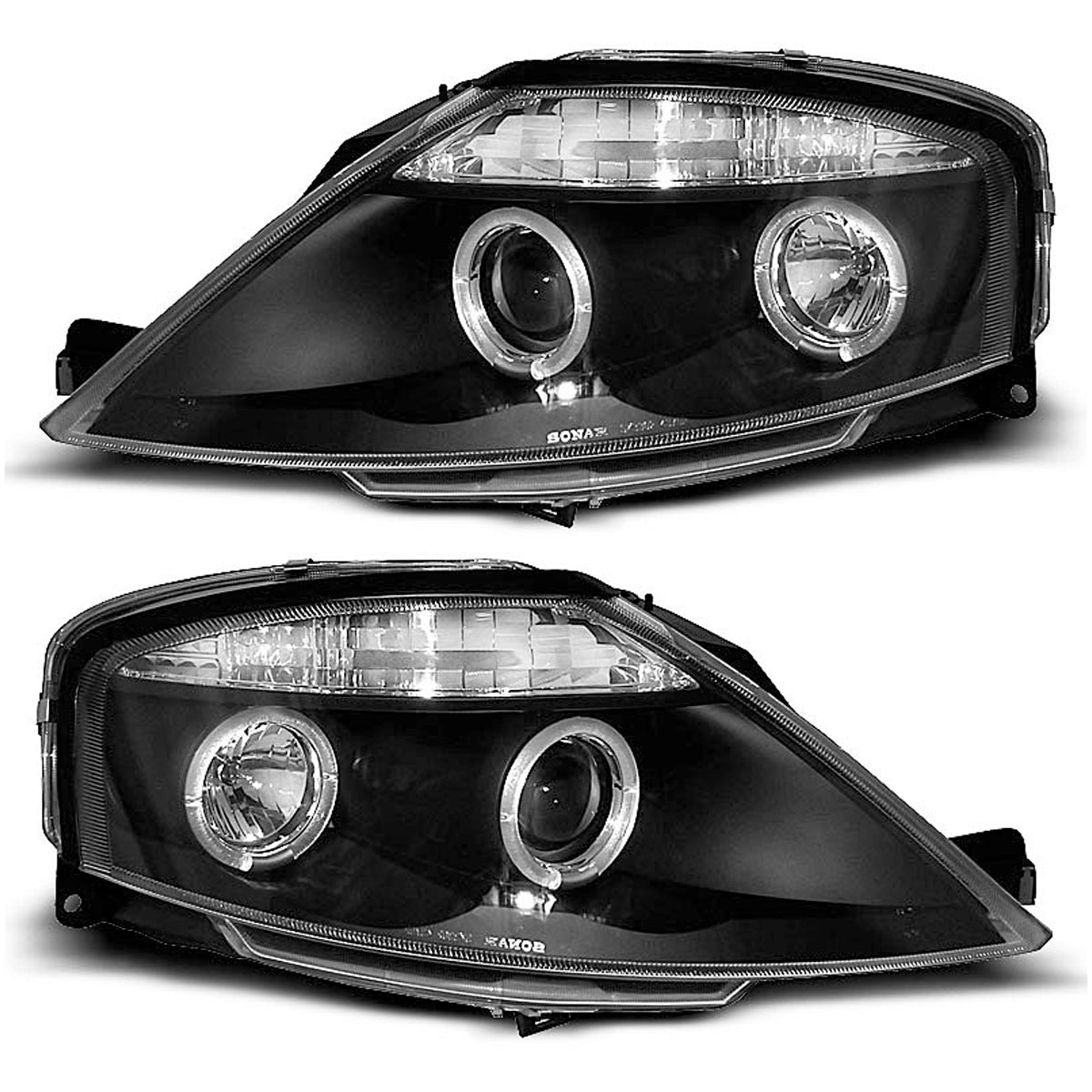 Scheinwerfer Citroën C3 03.02-09 Angel Eyes Schwarz