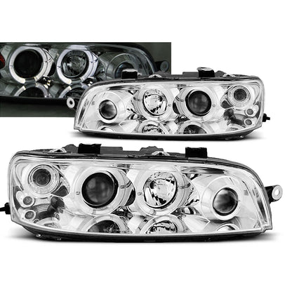 Scheinwerfer Fiat Punto 2 10.99-06.03 Angel Eyes Chrom