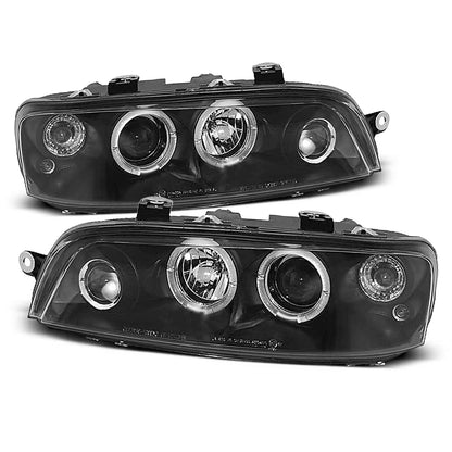 Scheinwerfer Fiat Punto 2 10.99-06.03 Angel Eyes Schwarz