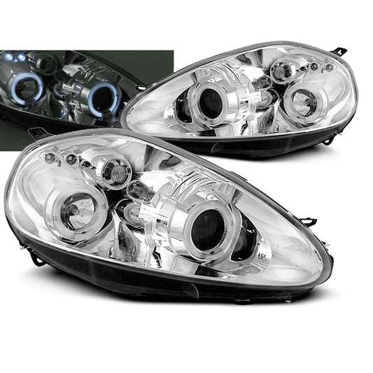 Scheinwerfer Fiat Grande Punto 09.05-08 Angel Eyes Chrom