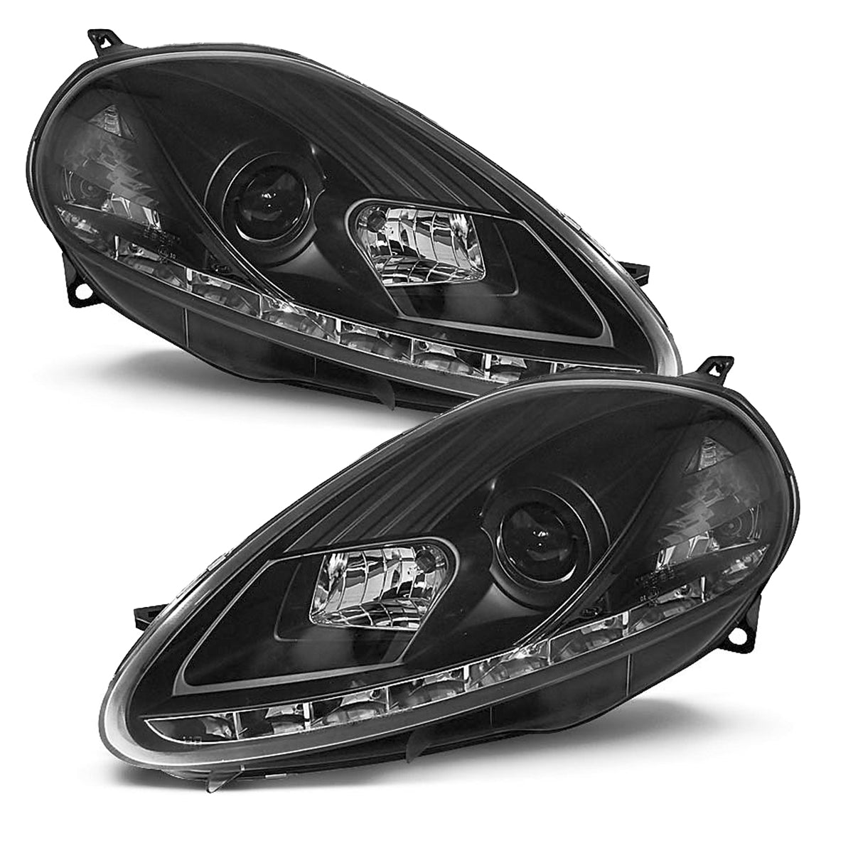 Scheinwerfer Fiat Grande Punto 09.05-08 Tagfahrlicht Schwarz