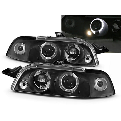 Scheinwerfer Fiat Punto 1 11.93-09.99 Angel Eyes Schwarz
