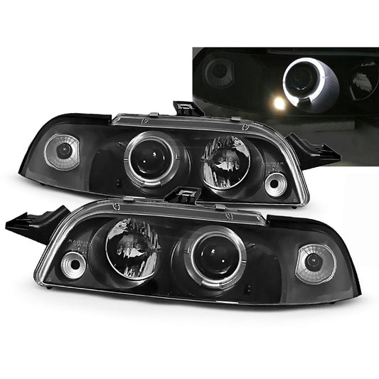 Scheinwerfer Fiat Punto 1 11.93-09.99 Angel Eyes Schwarz