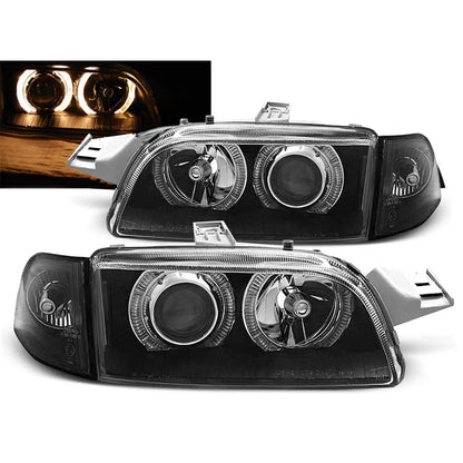 Scheinwerfer Fiat Punto 1 11.93-09.99 Angel Eyes Schwarz
