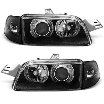Scheinwerfer Fiat Punto 1 11.93-09.99 Angel Eyes Schwarz