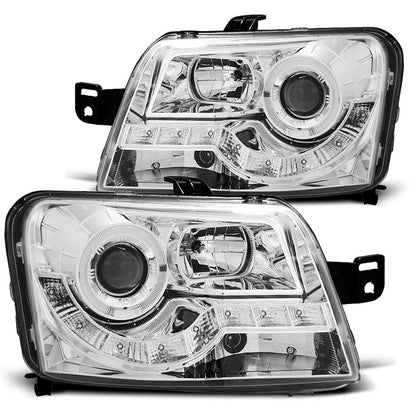 Scheinwerfer passend für Fiat Panda 03-12 Tagfahrlicht Chrom
