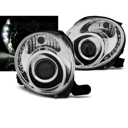 Scheinwerfer passend für Fiat 500 07-15 Chrom LED