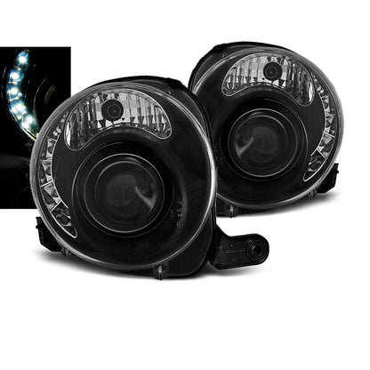 Scheinwerfer passend für Fiat 500 07-15 Schwarz LED