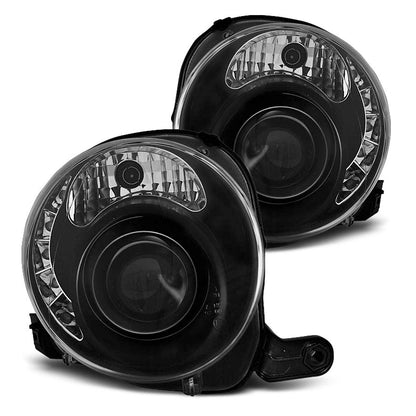 Scheinwerfer passend für Fiat 500 07-15 Schwarz LED
