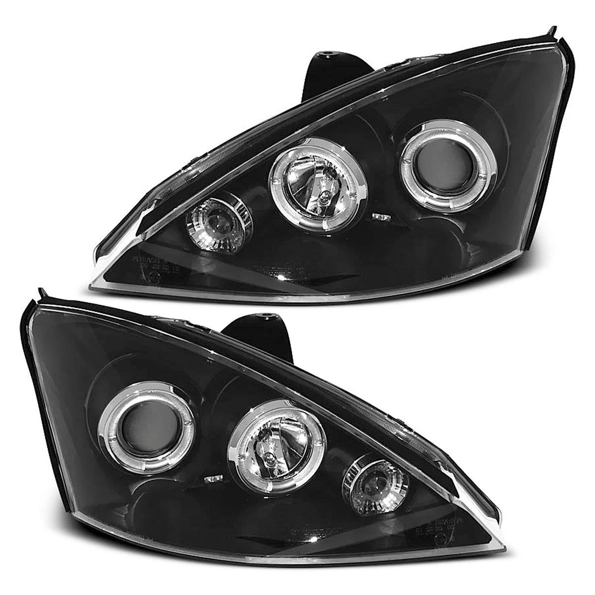 Scheinwerfer passend für Ford Focus 11.01-10.04 Angel Eyes Schwarz
