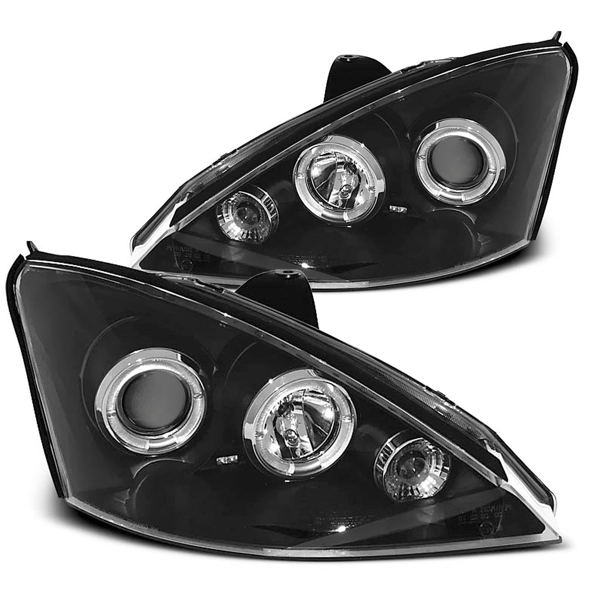 Scheinwerfer passend für Ford Focus 10.98-10.01 Angel Eyes Schwarz