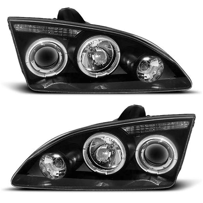 Scheinwerfer passend für Ford Focus II 09.04-01.08 Angel Eyes Schwarz