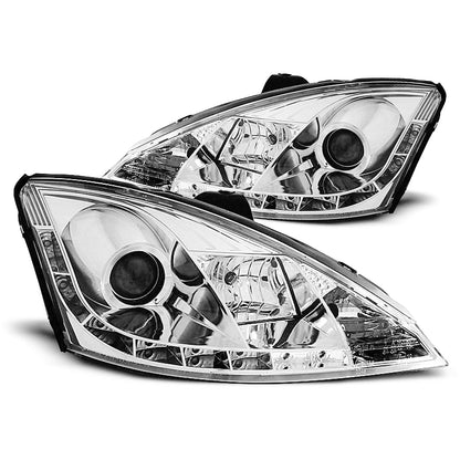 Scheinwerfer passend für Ford Focus 1 10.98-10.01 Tagfahrlicht Chrom