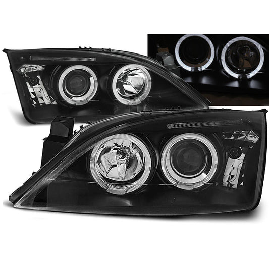 Scheinwerfer passend für Ford Mondeo 09.00-05.07 Angel Eyes Schwarz