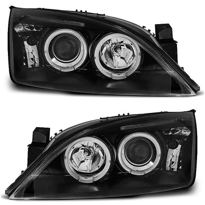 Scheinwerfer passend für Ford Mondeo 09.00-05.07 Angel Eyes Schwarz