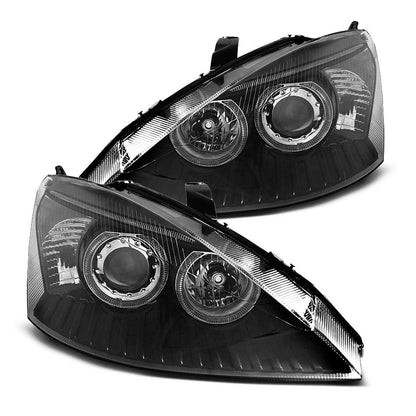 Scheinwerfer passend für Ford Focus 10.98-10.01 Angel Eyes Schwarz