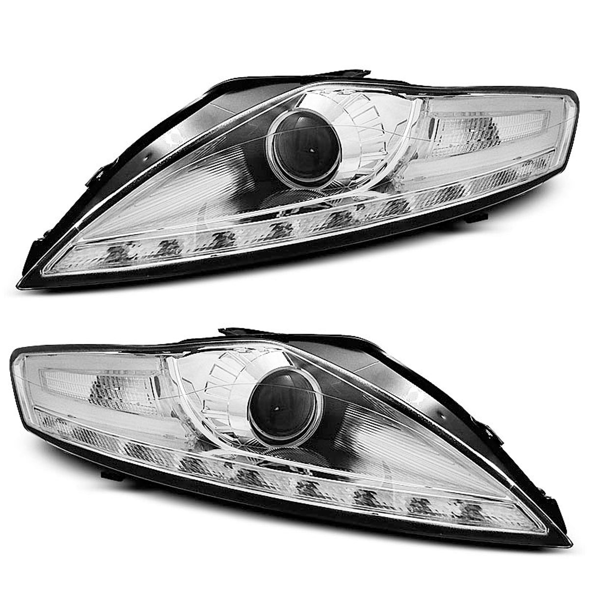 Scheinwerfer passend für Ford Mondeo 07.07-11.10 Tagfahrlicht Chrom LED Blinker