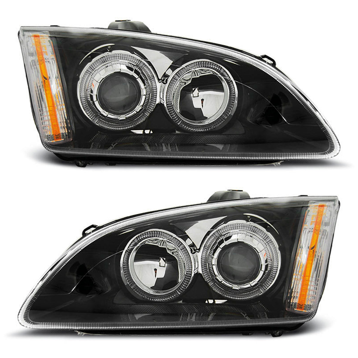 Scheinwerfer passend für Ford Focus II 09.04-01.08 Angel Eyes Schwarz