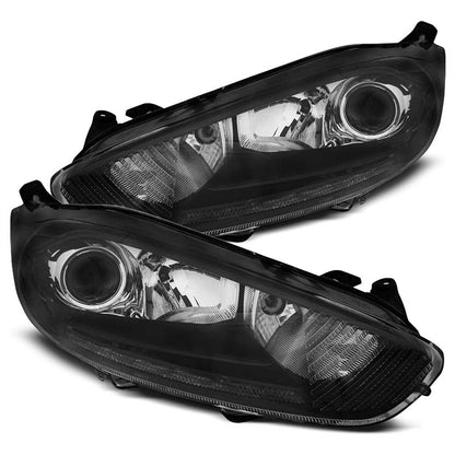 Scheinwerfer passend für Ford Fiesta MK7 13-16 LED Tagfahrlicht Schwarz