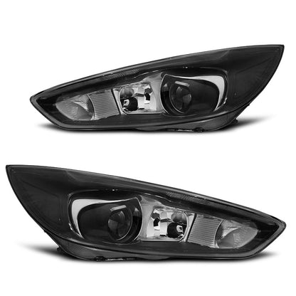 Scheinwerfer passend für Ford Focus MK3 14-18 Schwarz LED Tagfahrlicht (LED OEM)