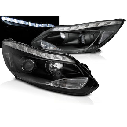 Scheinwerfer passend für Ford Focus MK3 11-10.14 LED Schwarz