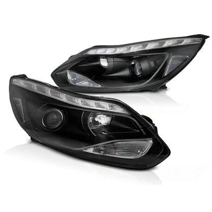 Scheinwerfer passend für Ford Focus MK3 11-10.14 LED Schwarz