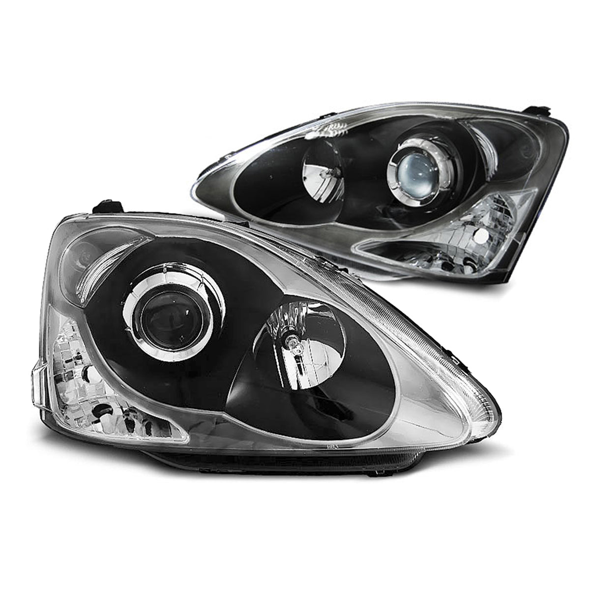 Scheinwerfer passend für Honda Civic 01-06 Hatchback Schwarz