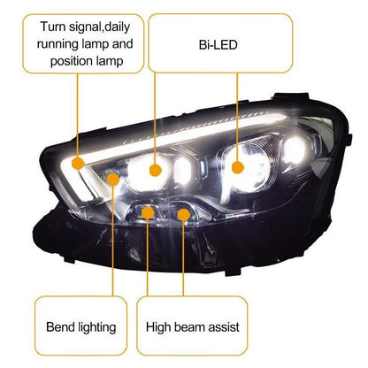 Voll LED Schwarze Scheinwerfer passend für Mercedes E-Klasse W213 2020-2023