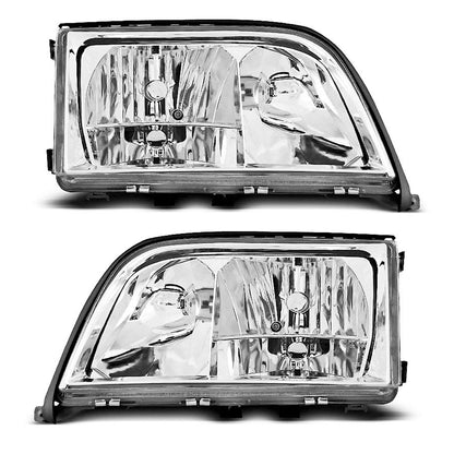 Scheinwerfer Chrom passend für Mercedes W140 S-Klasse 03.91-10.98