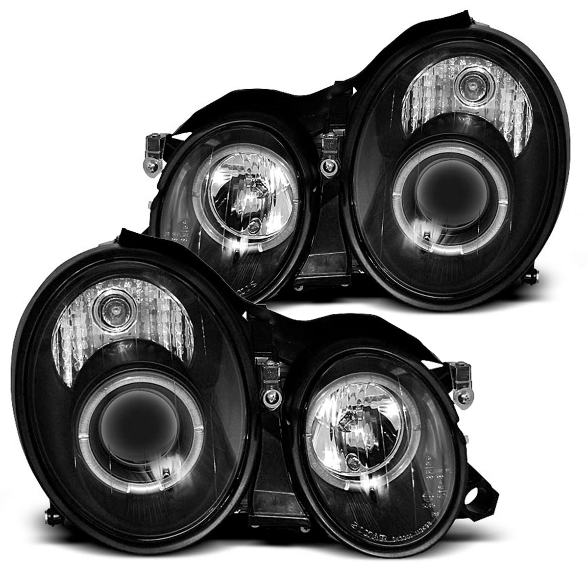 Scheinwerfer Angel Eyes Schwarz passend für Mercedes W208 CLK 03.97-04.02