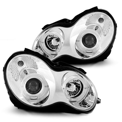Scheinwerfer Angel Eyes Chrom passend für Mercedes W203 C-Klasse 07.00-03.04