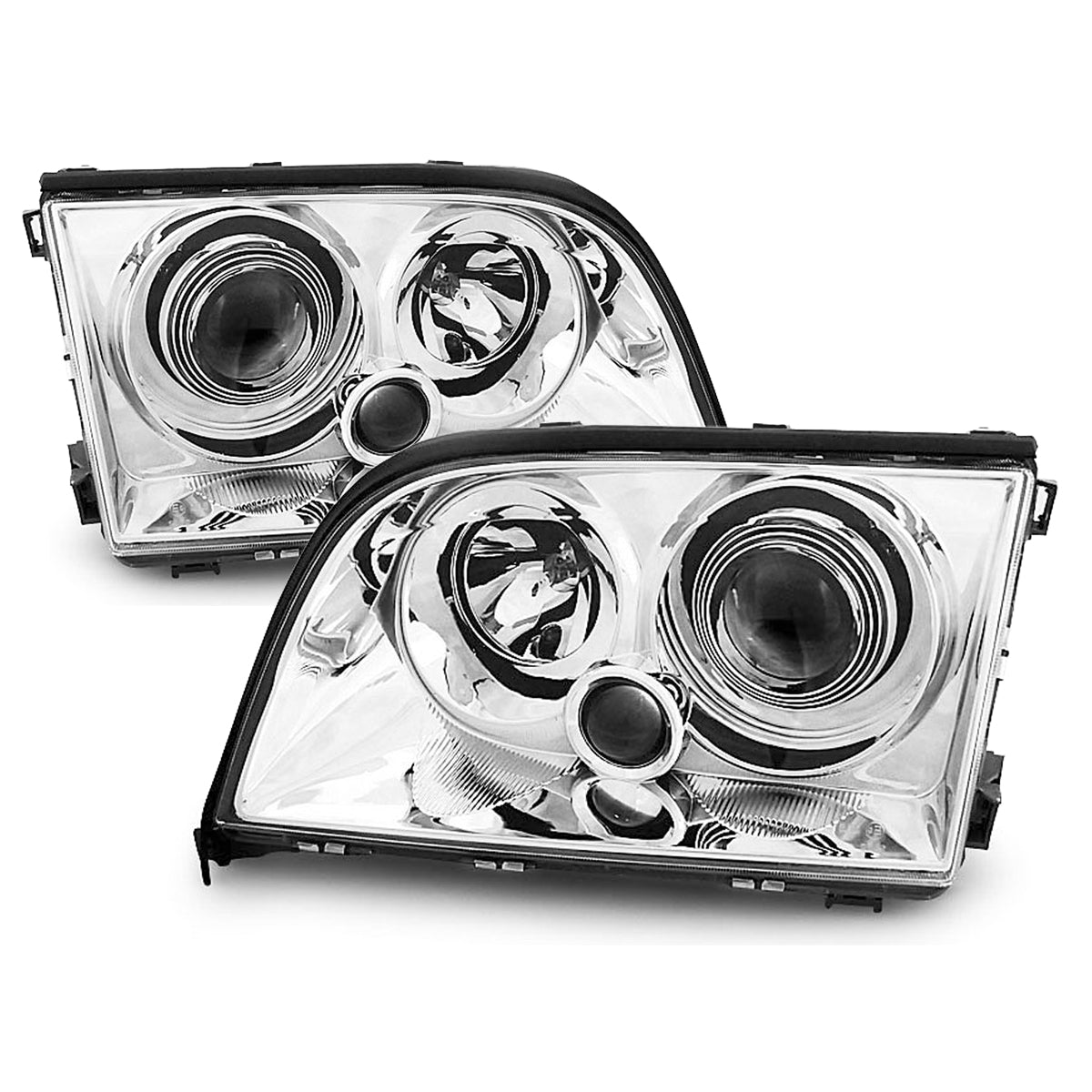 Scheinwerfer Chrom passend für Mercedes W140 S-Klasse 03.91-10.98