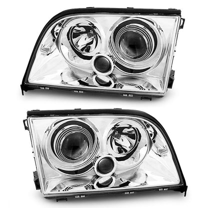 Scheinwerfer Chrom passend für Mercedes W140 S-Klasse 03.91-10.98