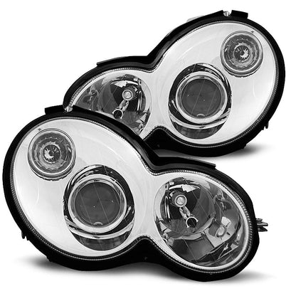Scheinwerfer Chrom passend für Mercedes CL203 C-Klasse 00-04