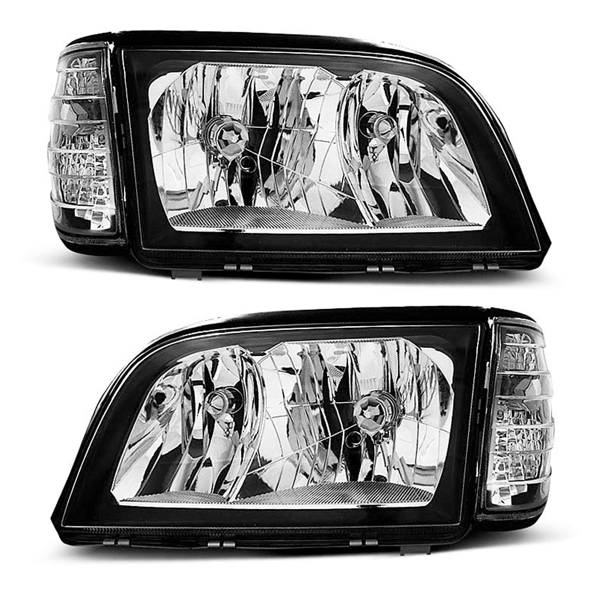 Scheinwerfer Schwarz passend für Mercedes W140 S-Klasse 03.91-10.98