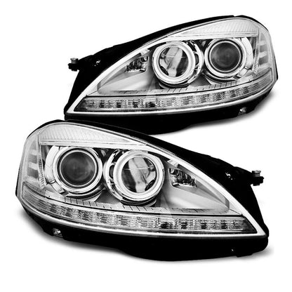 Xenon Scheinwerfer Tagfahrlicht Chrom passend für Mercedes W221 05-09