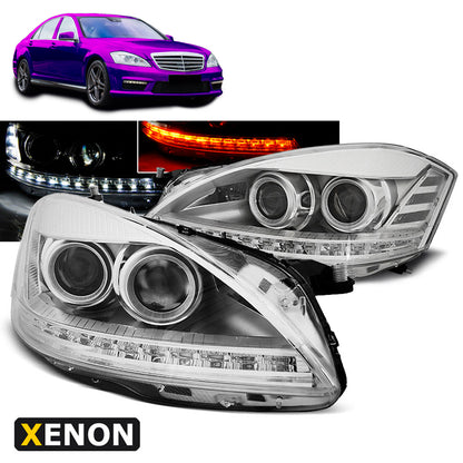 Xenon Scheinwerfer Daylight Chrom passend für Mercedes W221 05-09