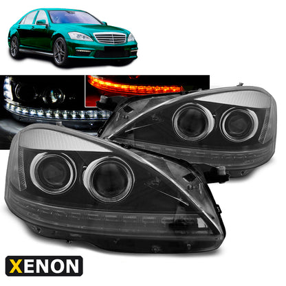 Xenon Scheinwerfer Daylight Schwarz passend für Mercedes W221 05-09