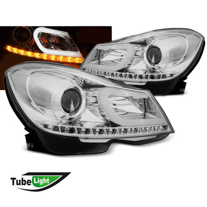 Scheinwerfer Tube Light Chrom passend für Mercedes W204 11-14