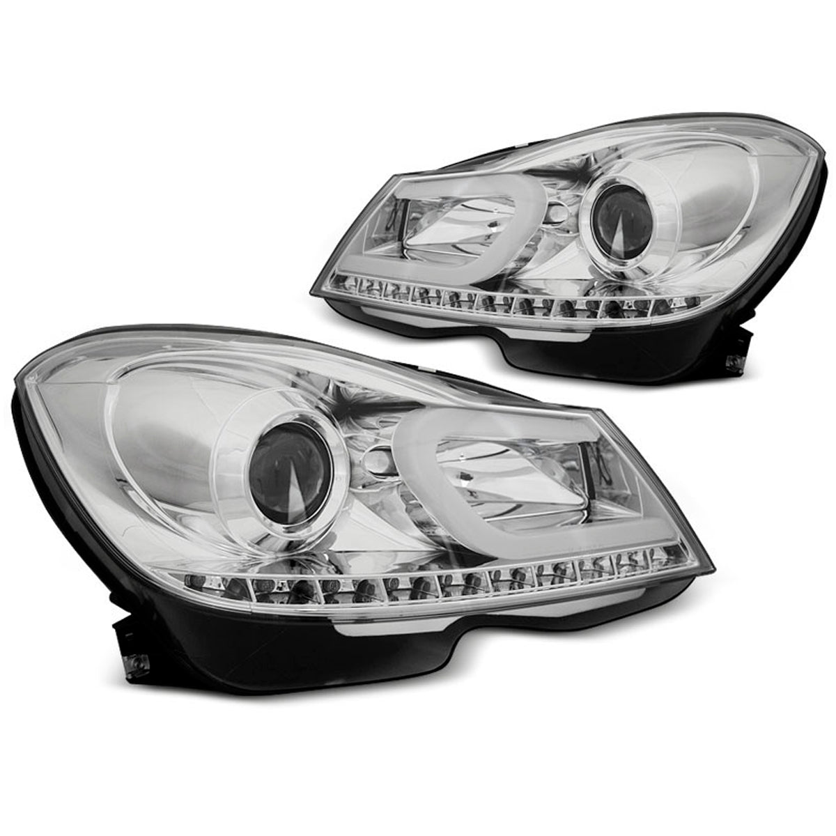 Scheinwerfer Tube Light Chrom passend für Mercedes W204 11-14