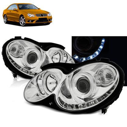 Scheinwerfer Daylight Chrom passend für Mercedes CLK W209 03-10