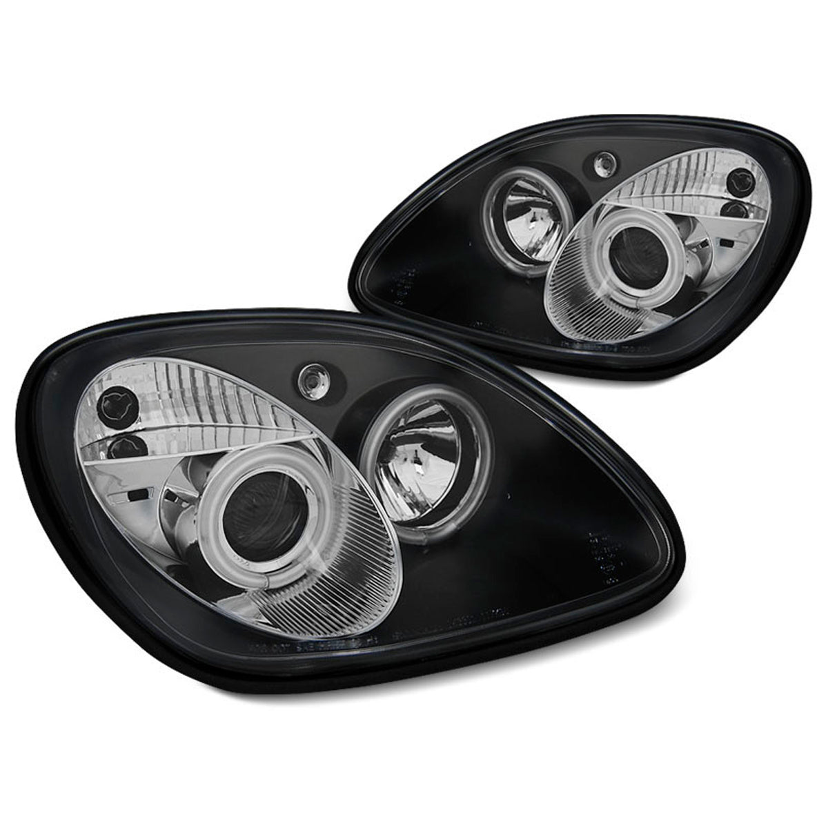 Scheinwerfer Angel Eyes CCFL Schwarz passend für Mercedes R170 SLK 04.96-04