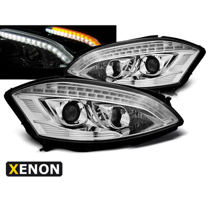 Xenon Scheinwerfer Daylight Chrom passend für Mercedes W221 05-09